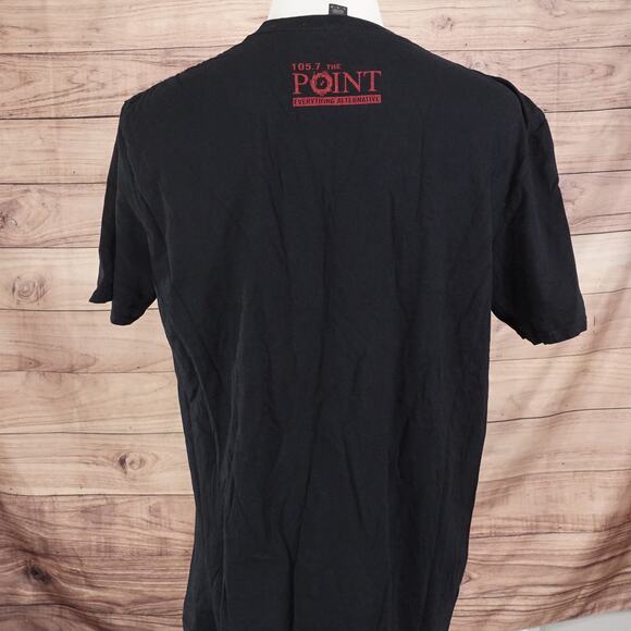 105.7 THE POINT ST LOUIS MO RADIO STATION BLACK TSHIRT SIZE XL - Picture 3 of 5